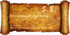 Strohmayer Bettina névjegykártya